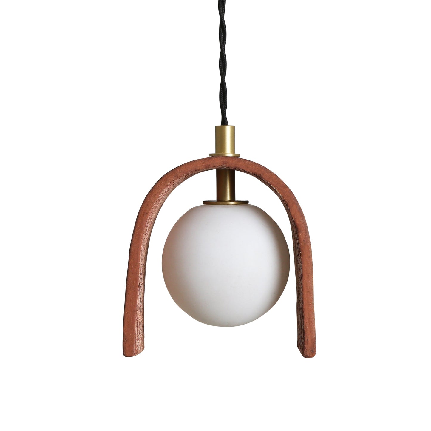 Tansy Minimalist Organic Ceramic Pendant, Red Iron Product Shot