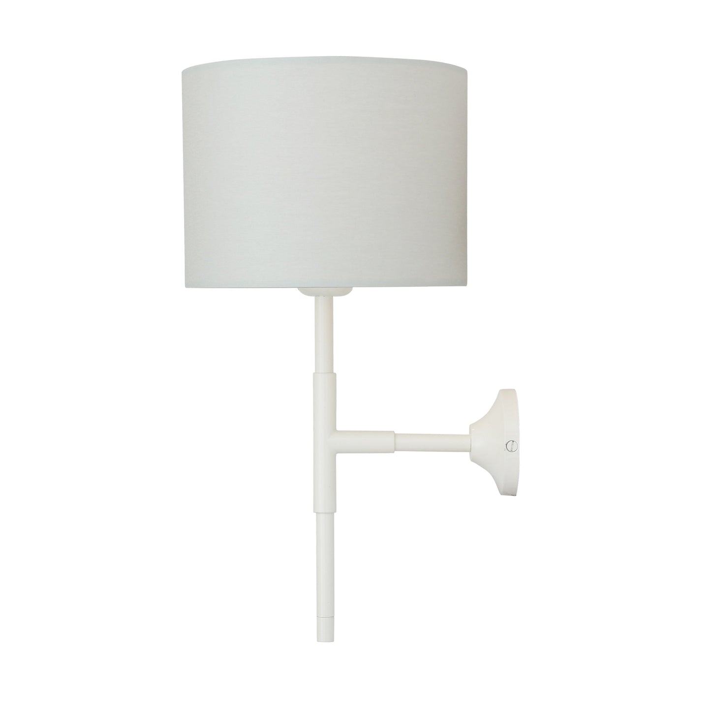 Tenby Modern Brass Wall Light with Empire Fabric Shade Product Shot