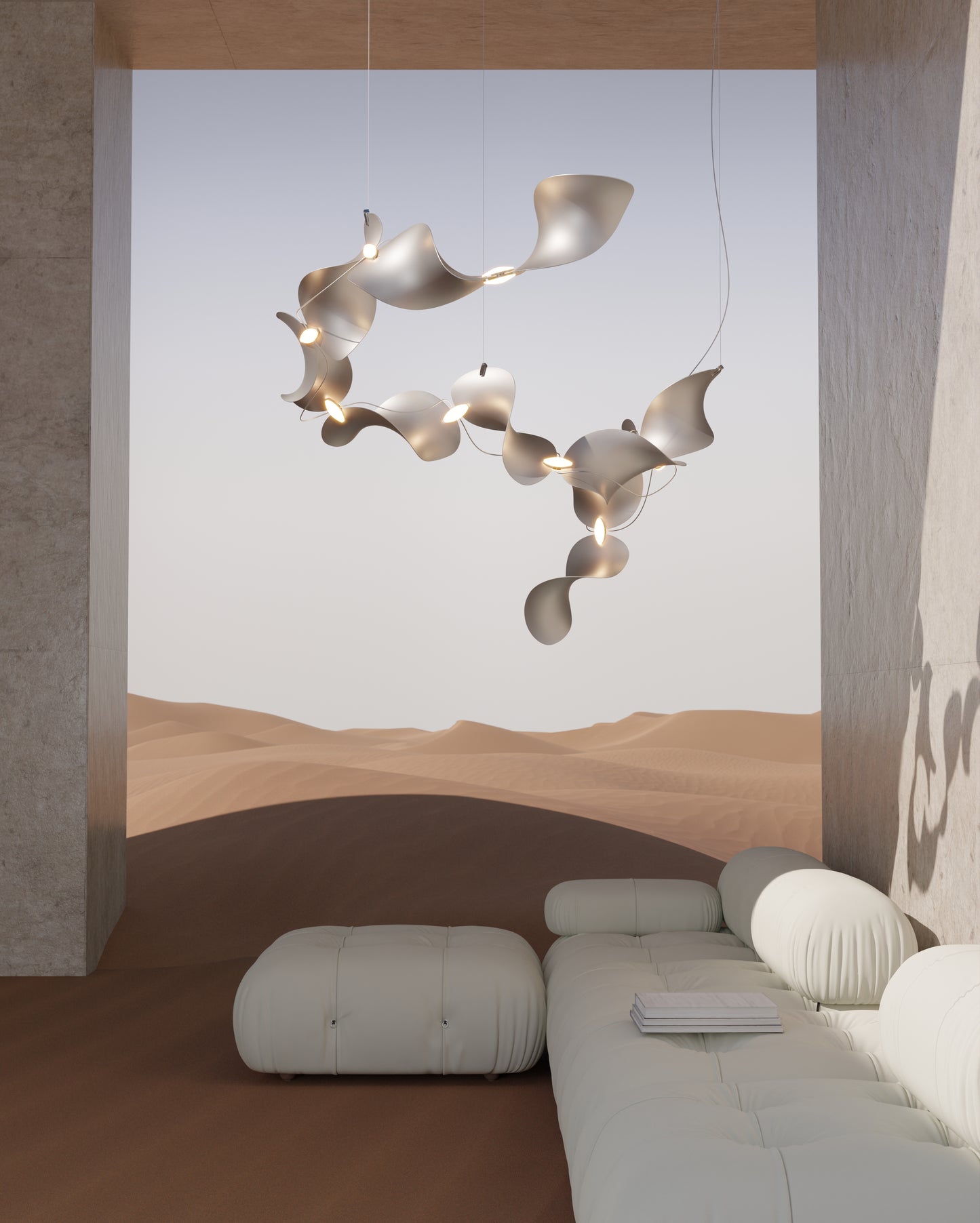Moss Dune 6 Spiral Lamp