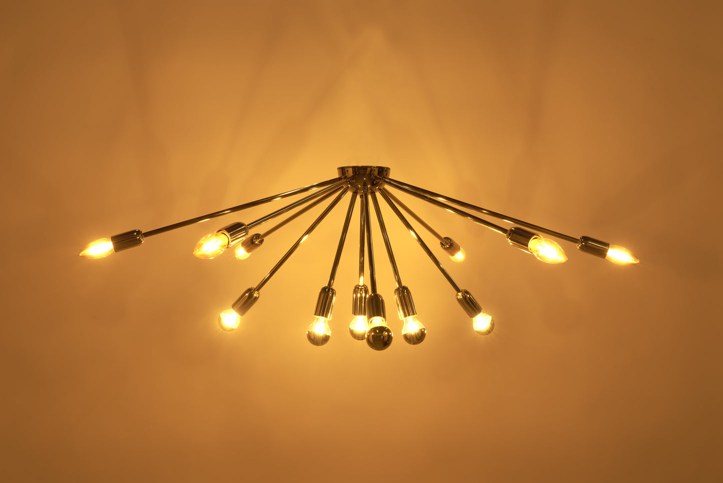 Half Sputnik Ceiling Light Turned On