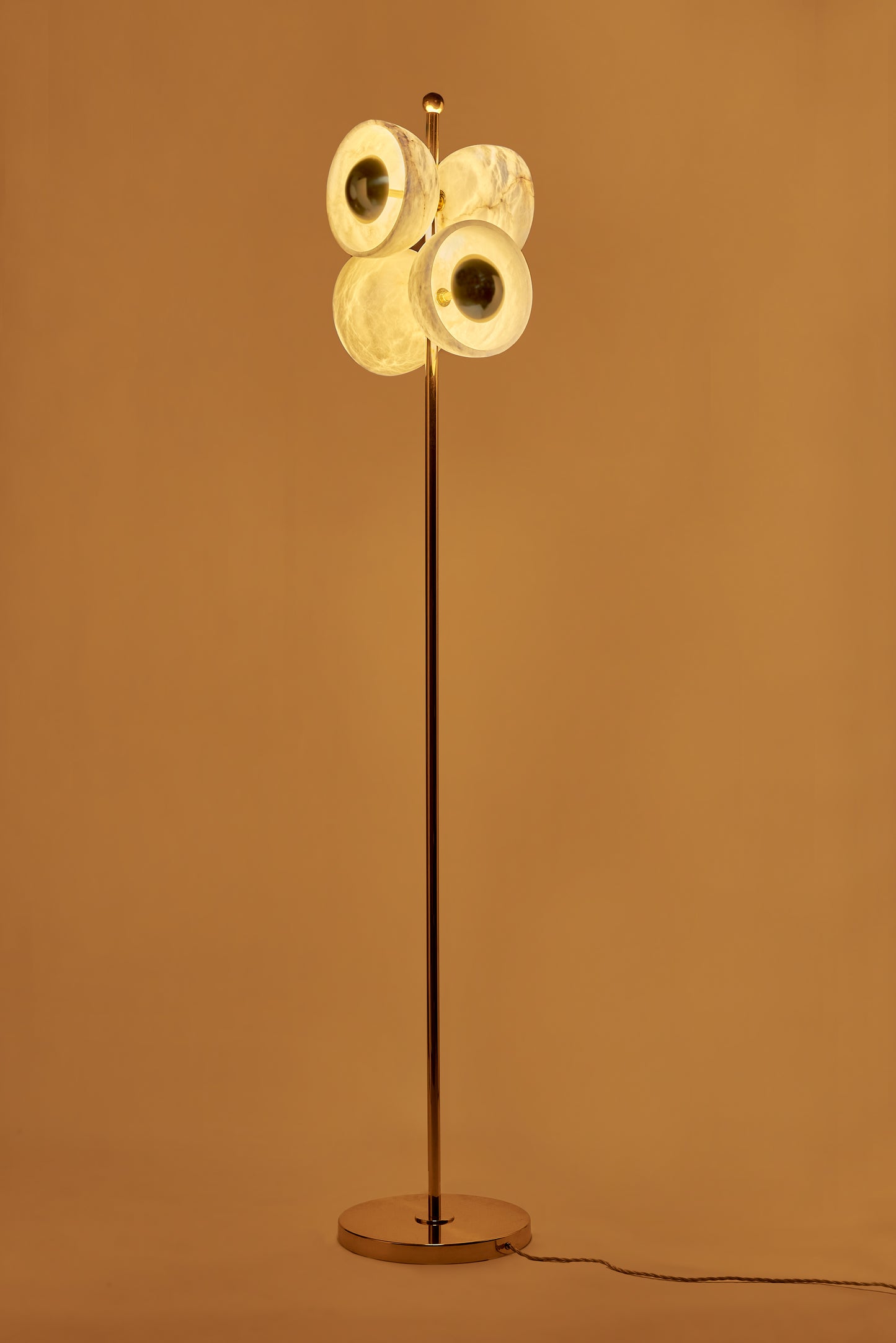 Butterfly Floor Lamp Turned On