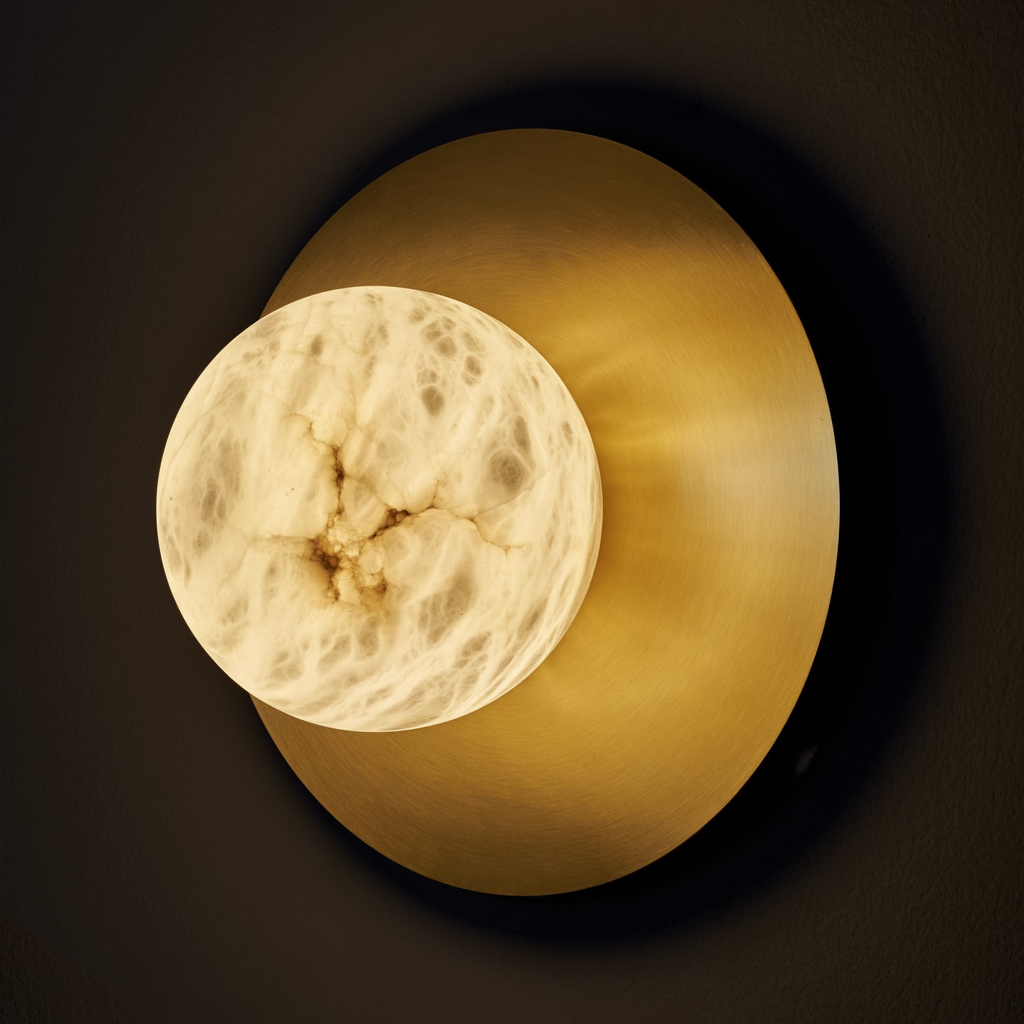 Mini Moon Wall Light, side on