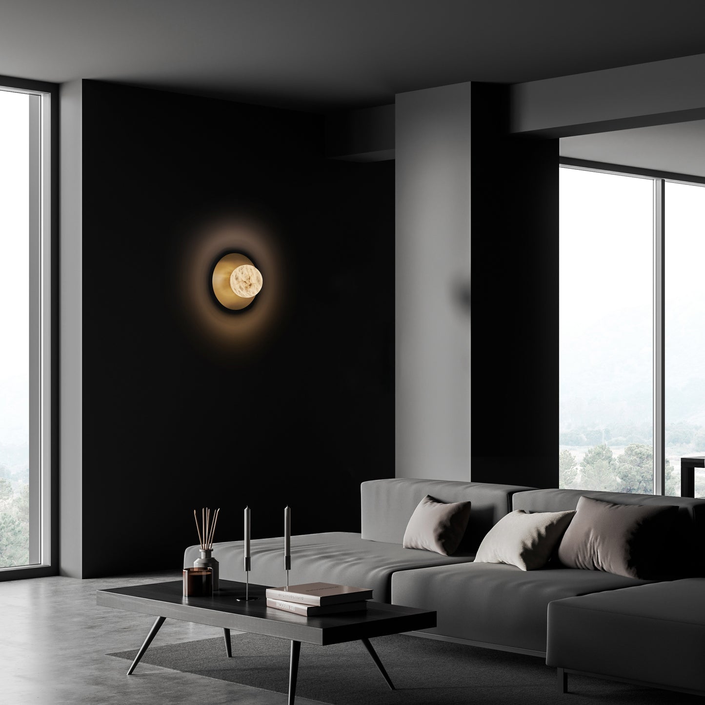 Mini Moon Wall Light, in lifestyle setting