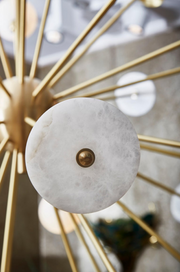 Sputnik Chandelier close up of disc
