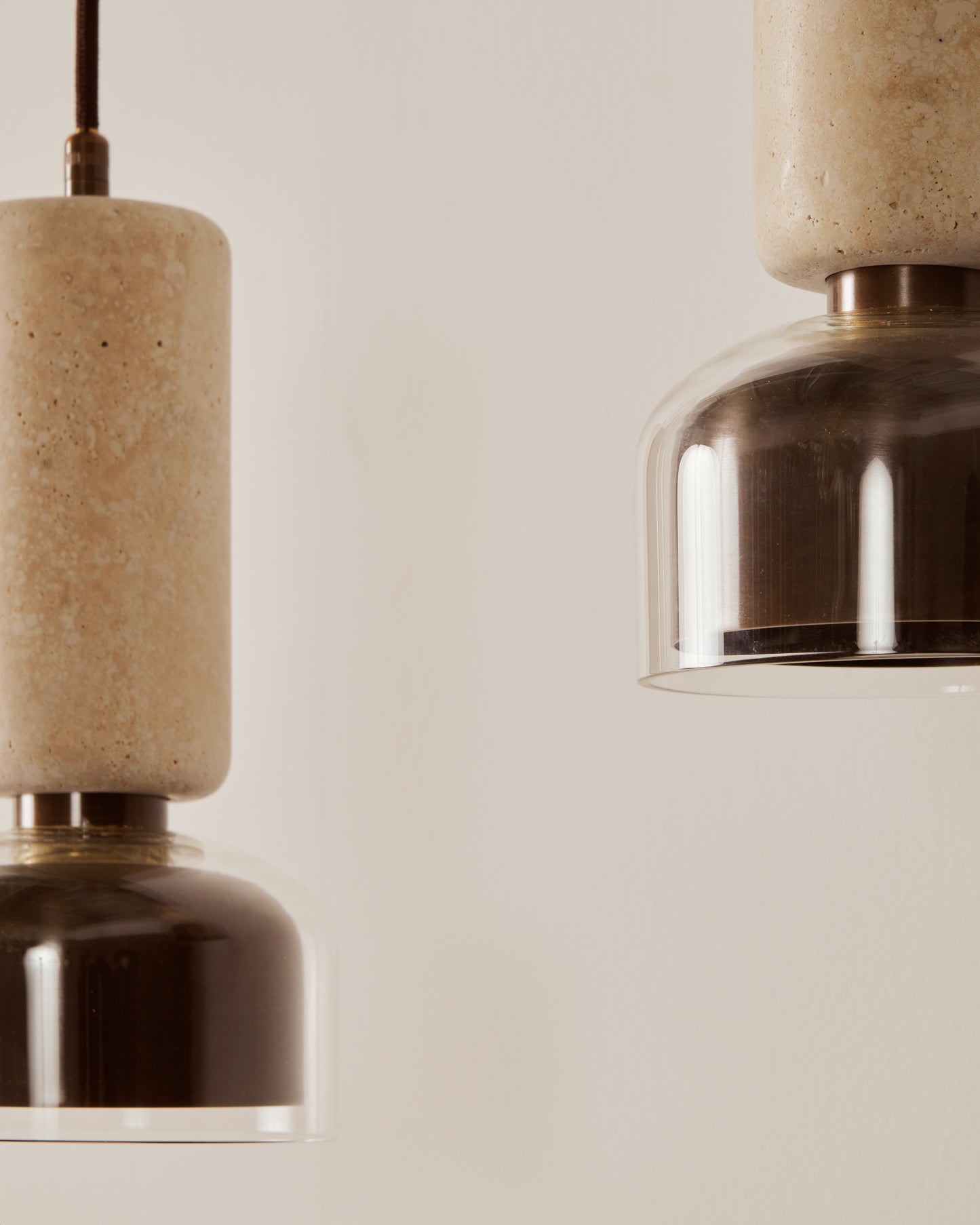 Andromeda Pendant Light, close up of glass