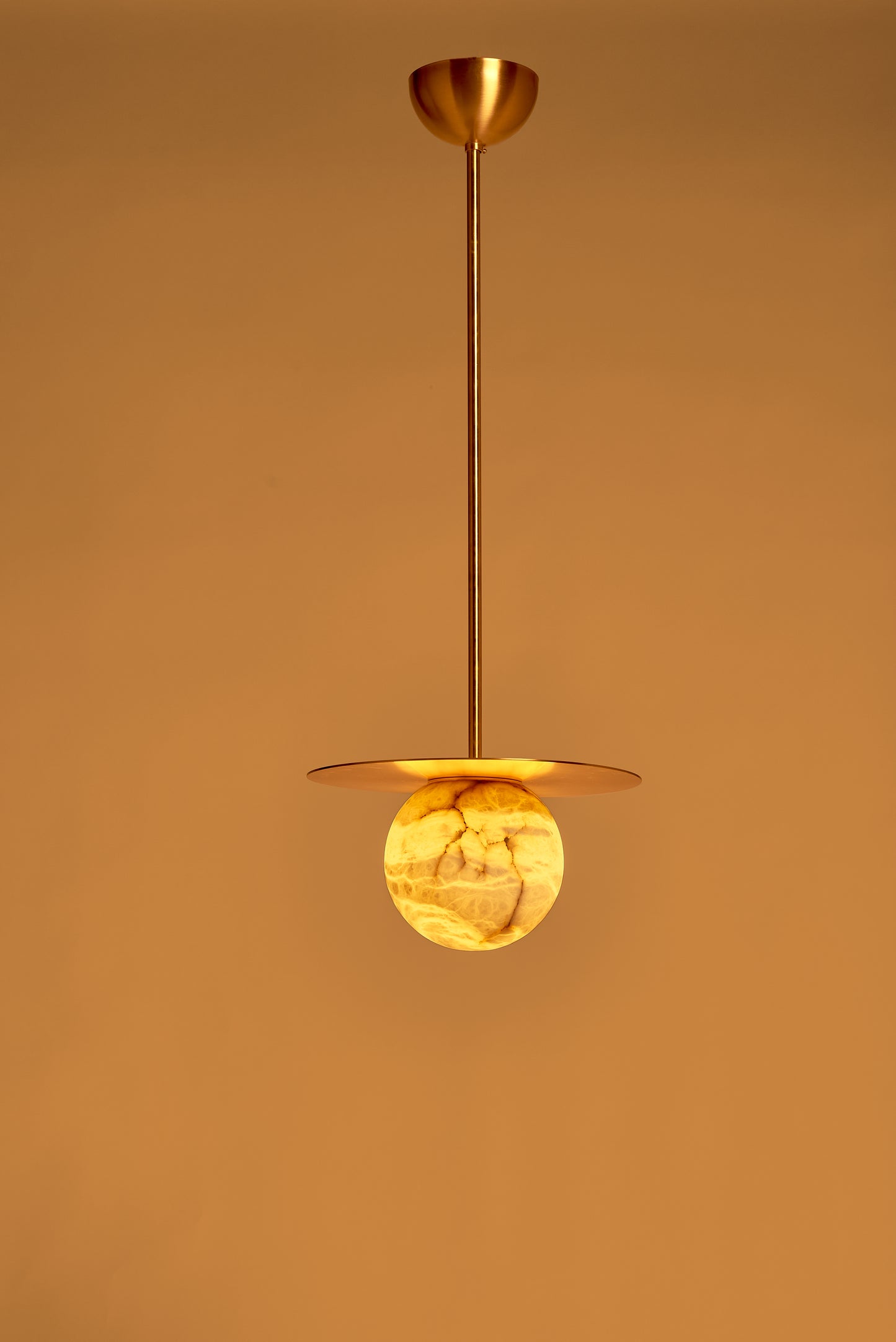 Mini Moon Pendant Light turned on