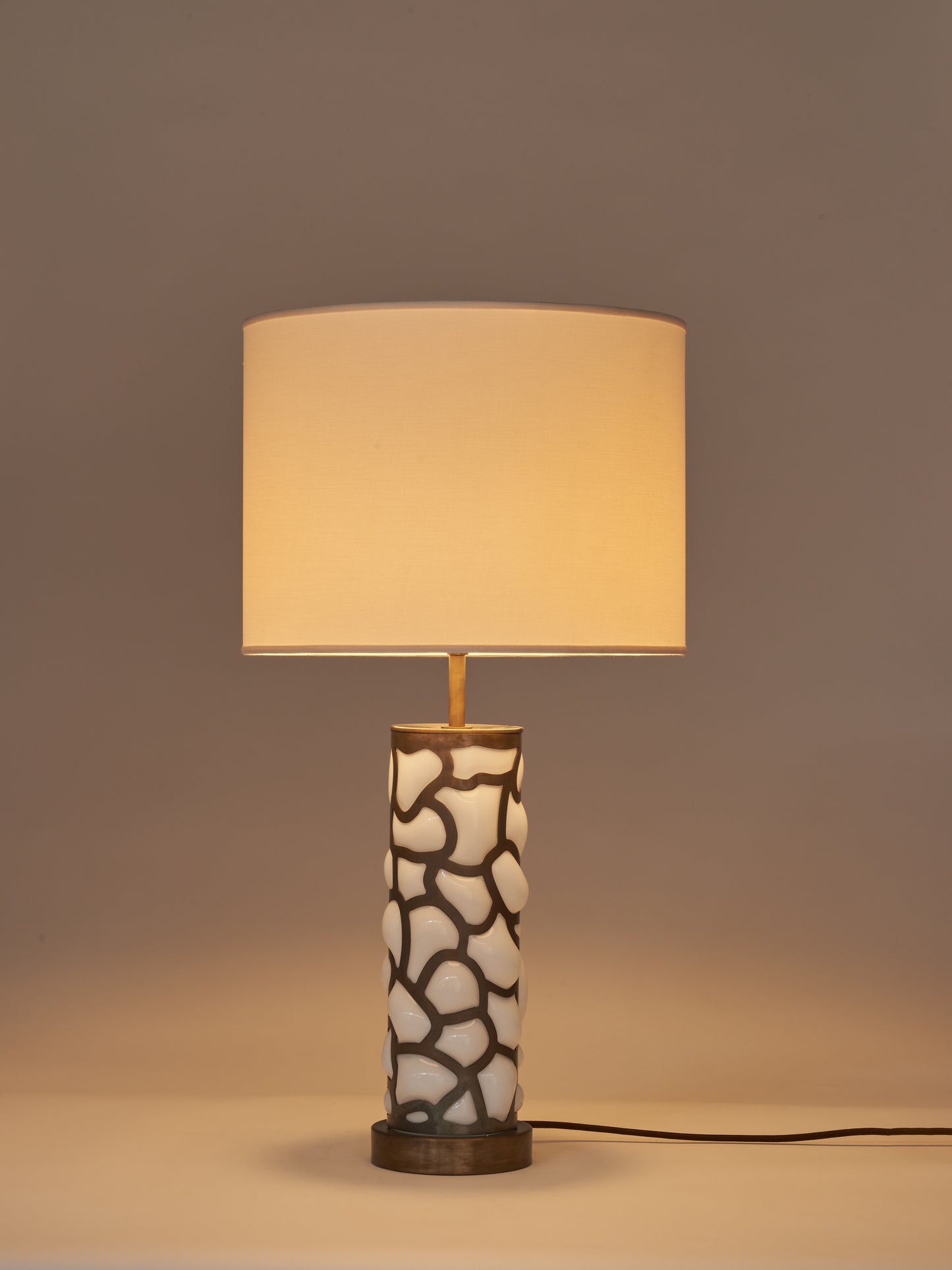 Blown Clouds Table Lamp light on