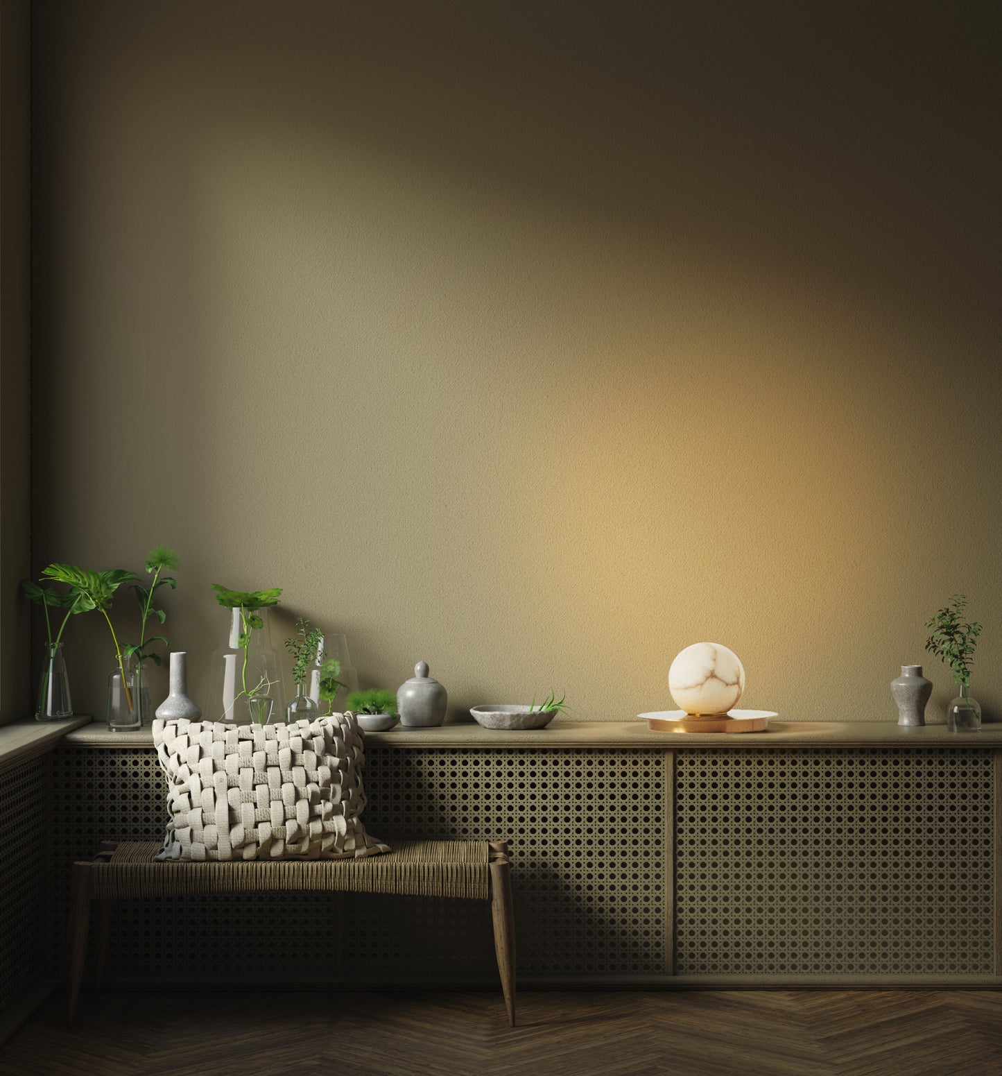 Mini Moon Table Lamp, in setting