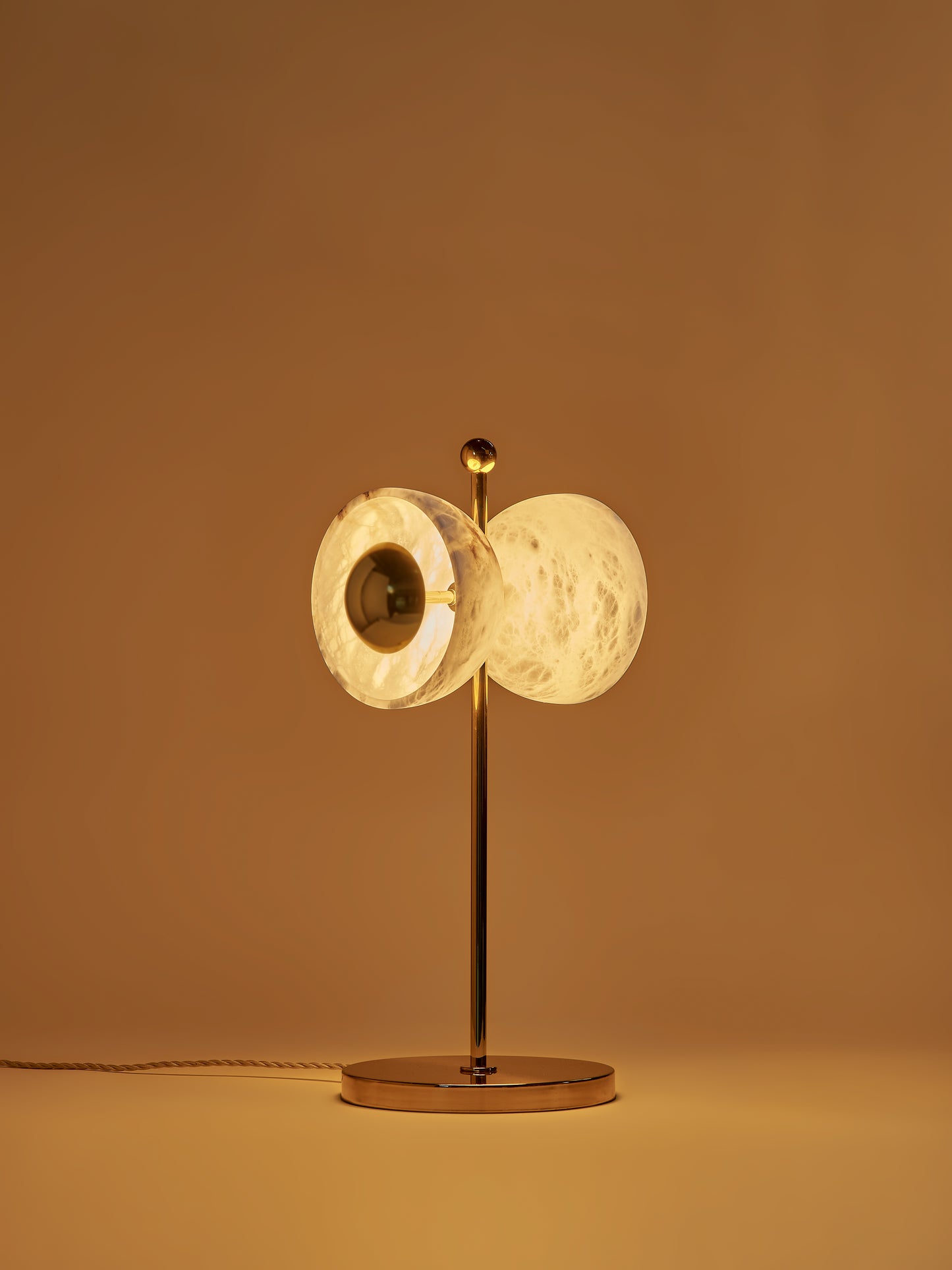 Butterfly Table Lamp Turned On