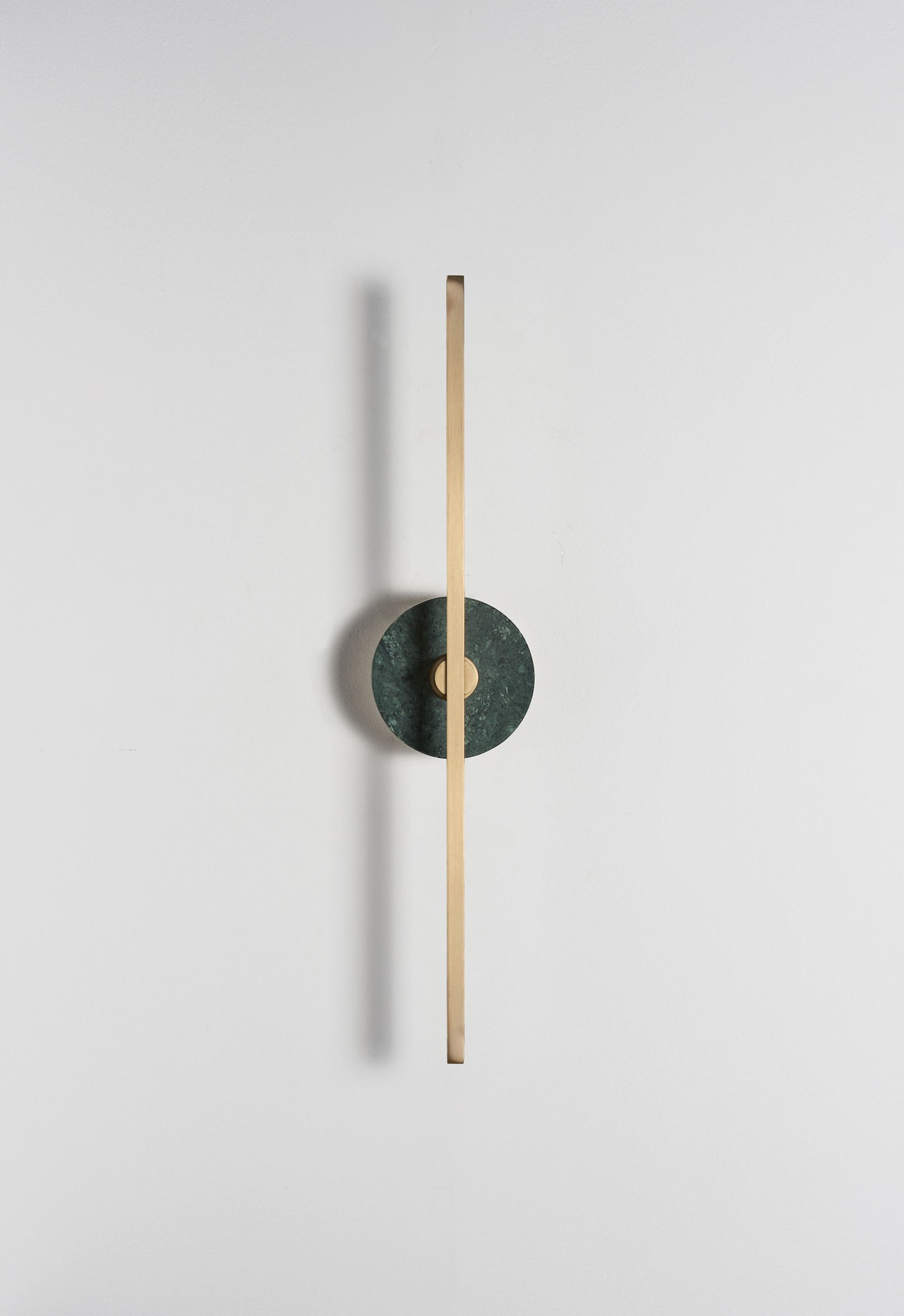 Stick Wall Light brass & green marble, front