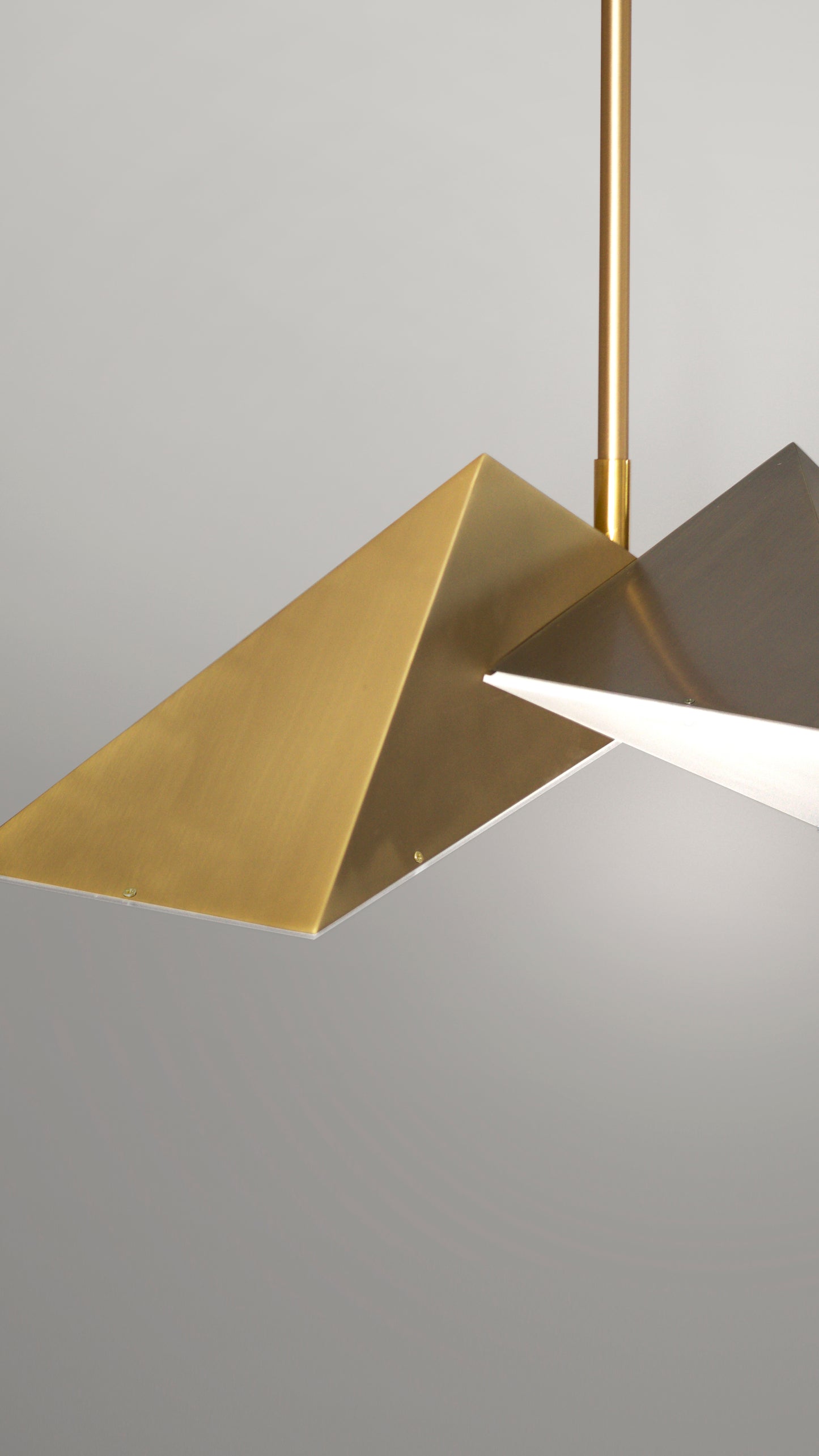 Triangular Prism Pendant Light- Close Up