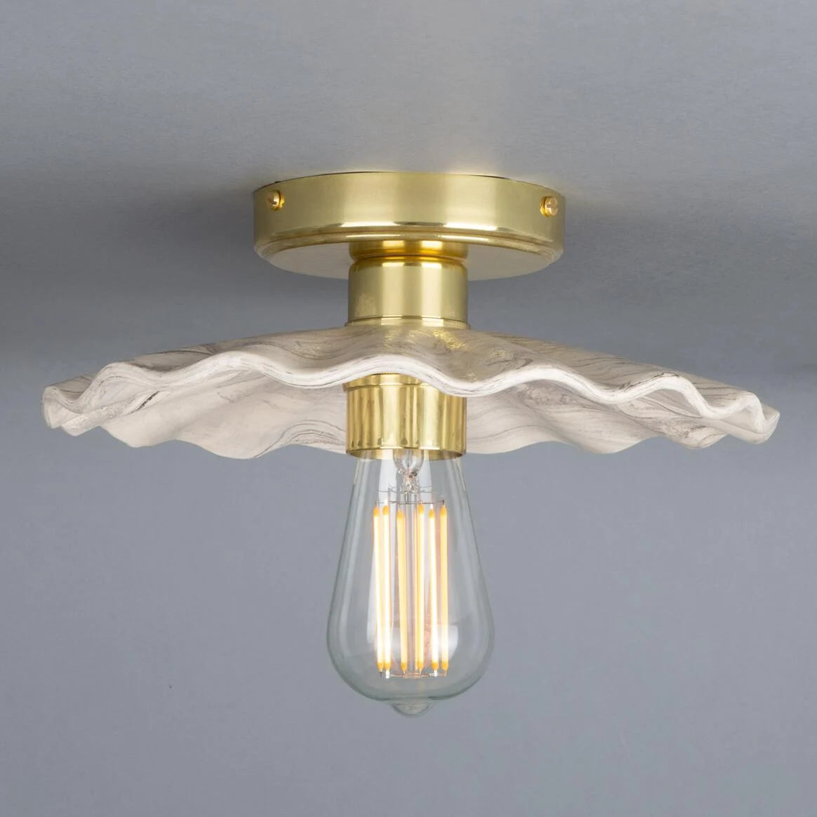 Kapok Marbled Ceramic Ceiling Light 27cm