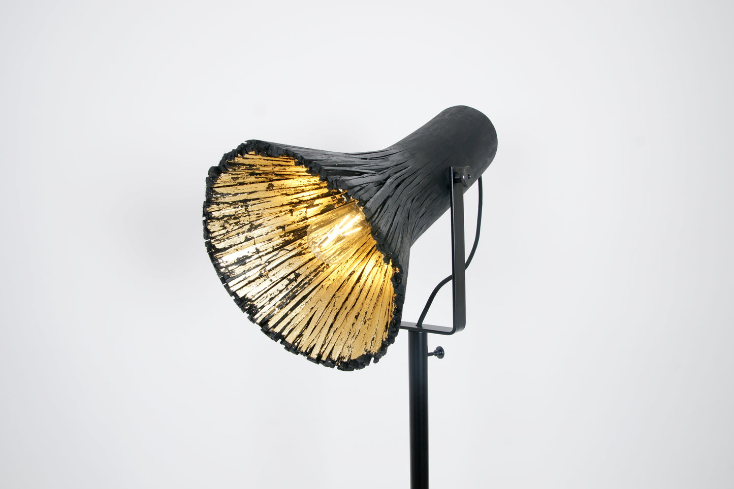 Pressed Wood Floor Lamp black, close up of lamp