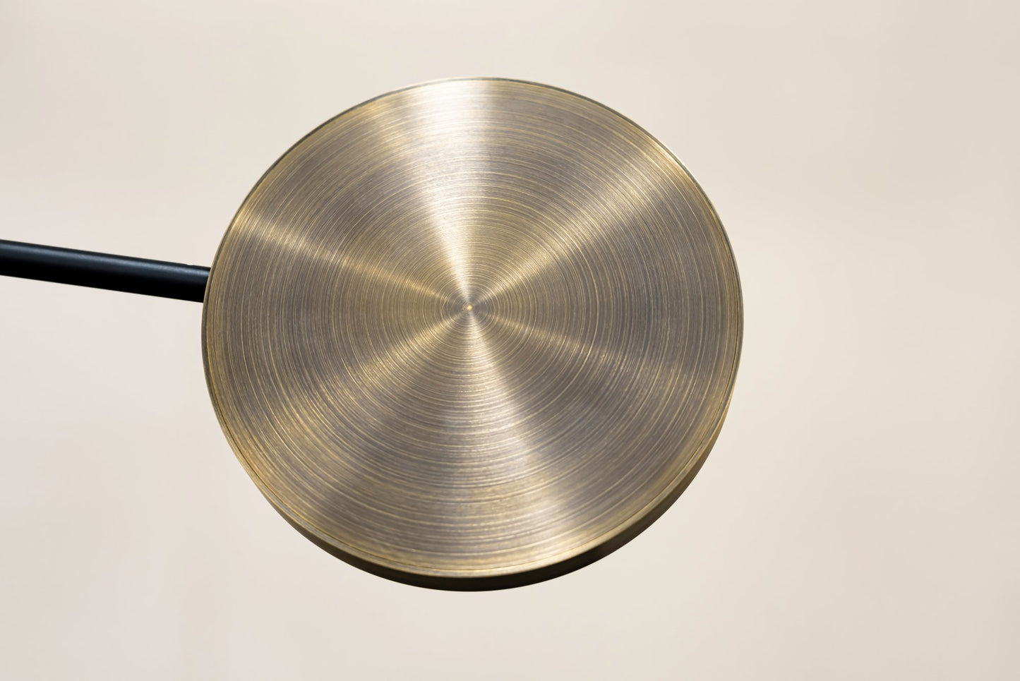 Motion S23-12 Pendant Light Burnished Brass/ Black close up