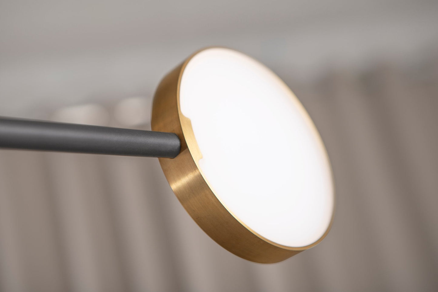 Motion S23-12 Pendant Light Burnished Brass/ Black close up