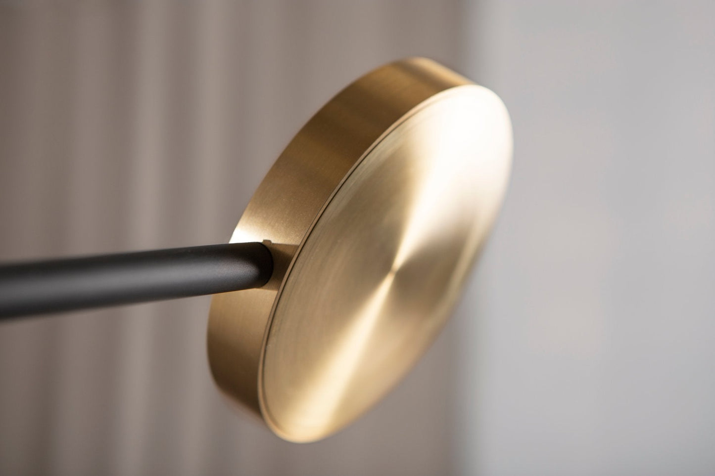 Motion S23-12 Pendant Light Burnished Brass/ Black close up