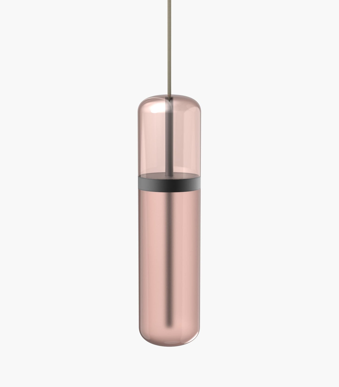 Pill S36-01 Pendant Light pink brushed brass