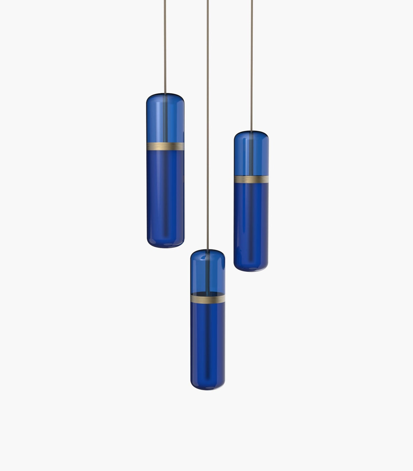 Pill S36-02 Pendant Light Blue Burnished Brass