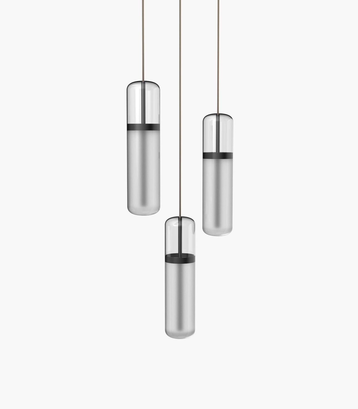 Pill S36-02 Pendant Light White Brushed Brass