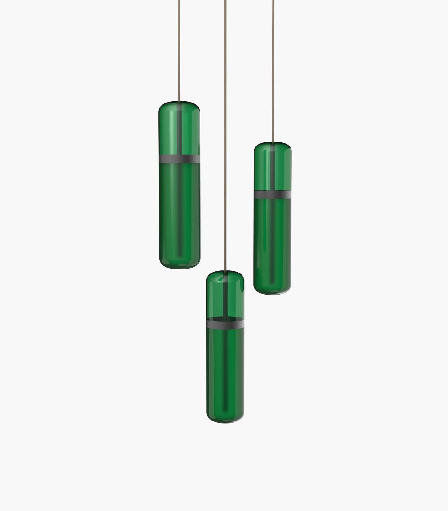 Pill S36-02 Pendant Light Green Black Anodised