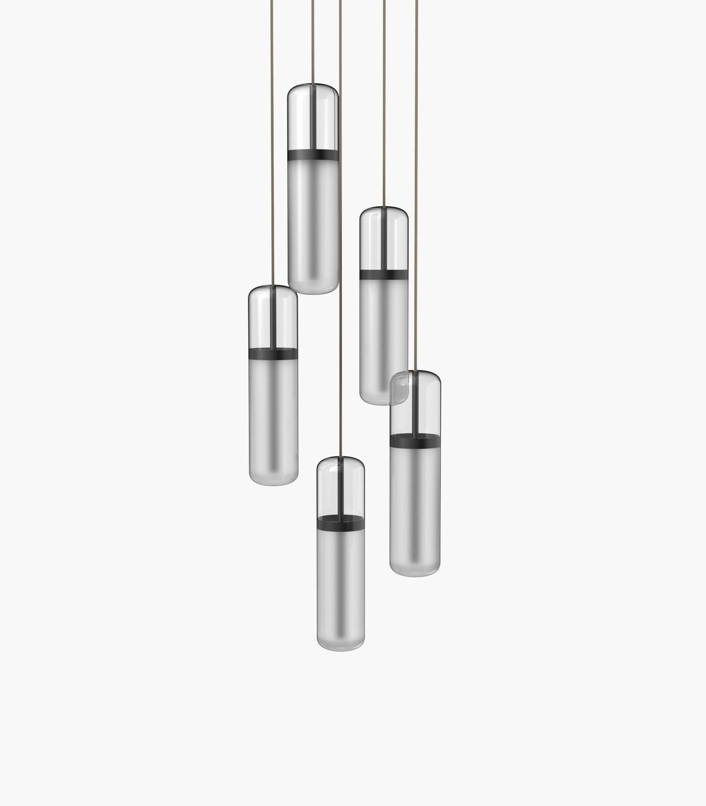 Pill S36-03 Pendant Light White Black Anodised