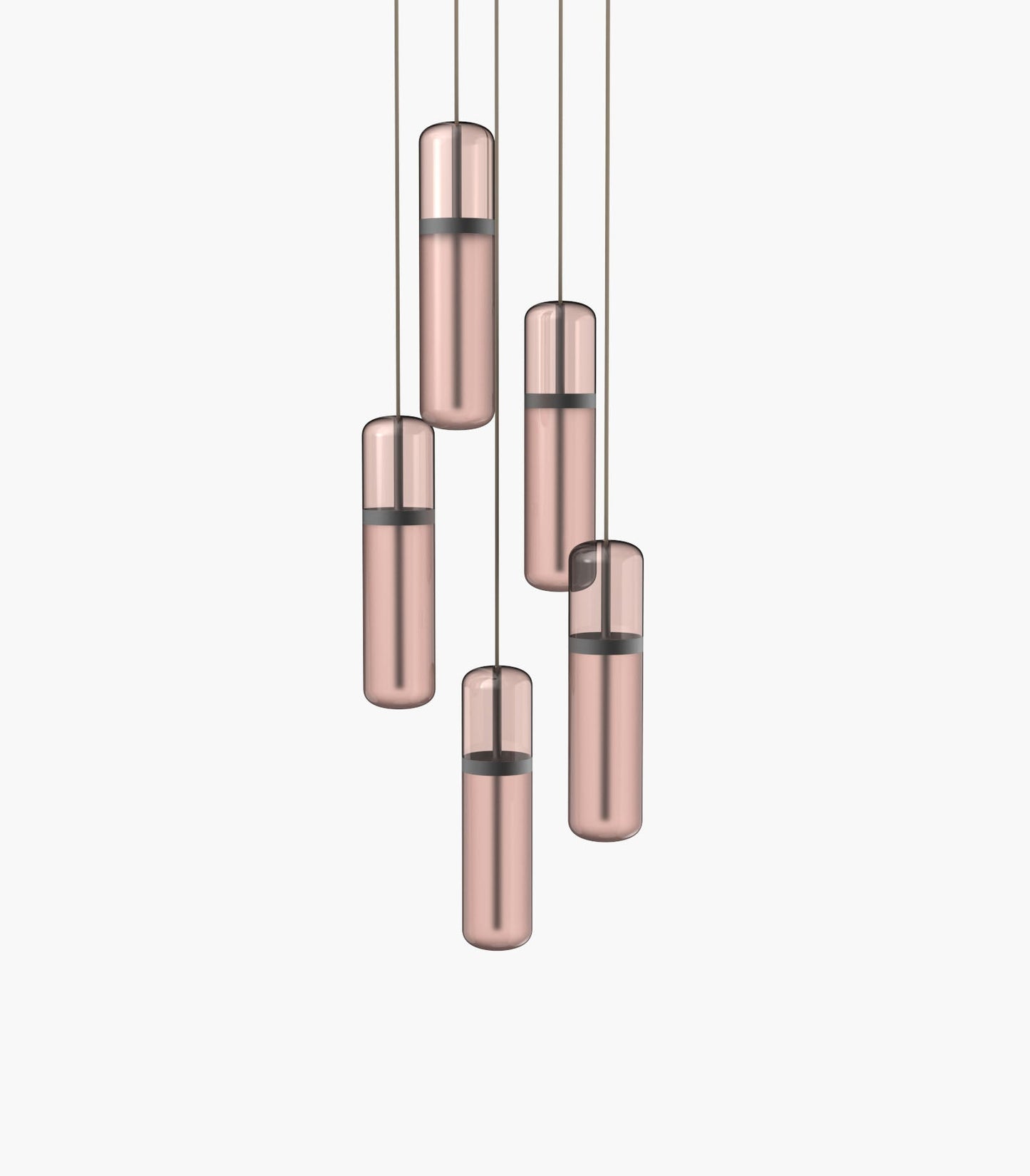 Pill S36-03 Pendant Light Pink Black Anodised