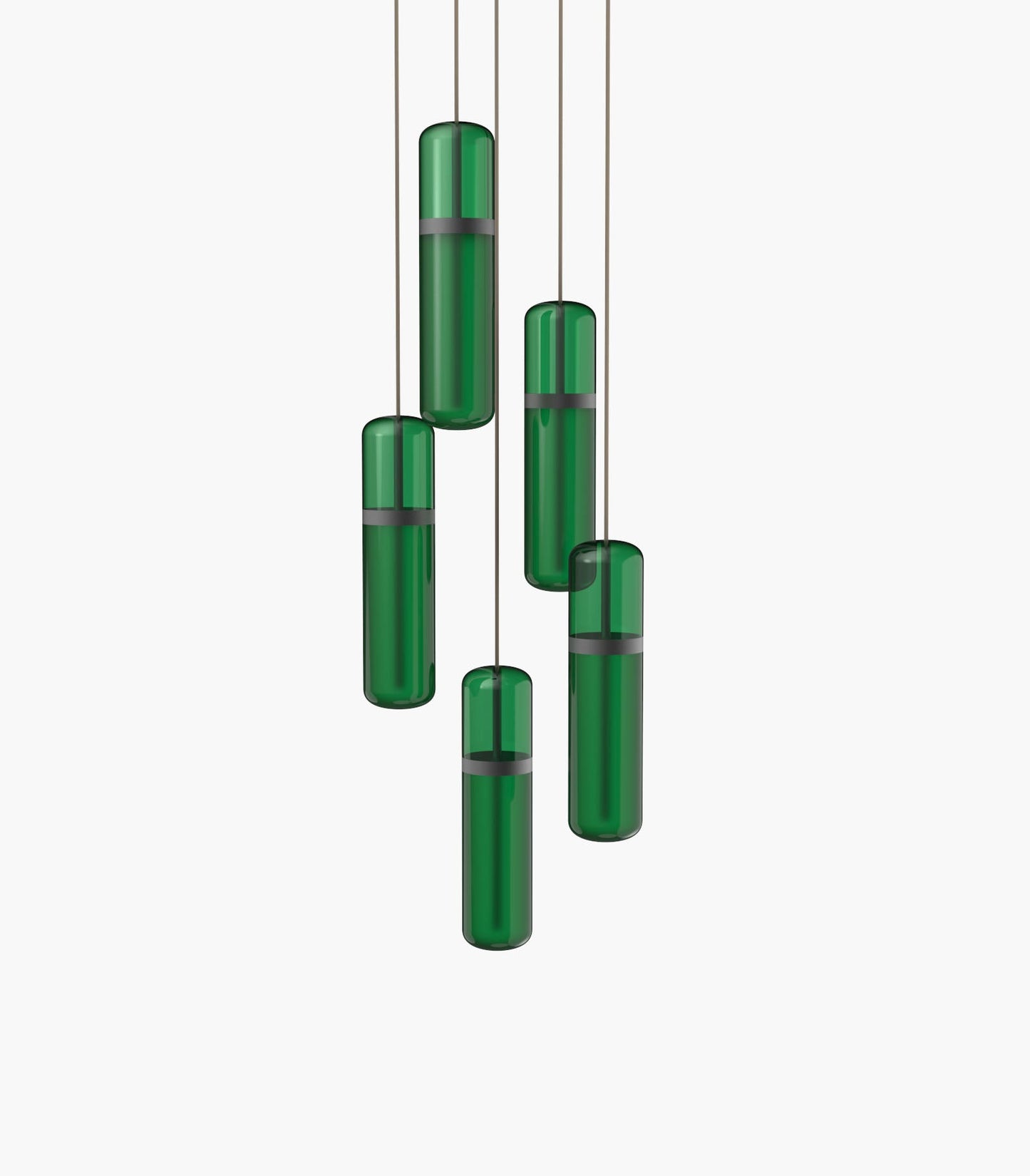 Pill S36-03 Pendant Light Green Black Anodised