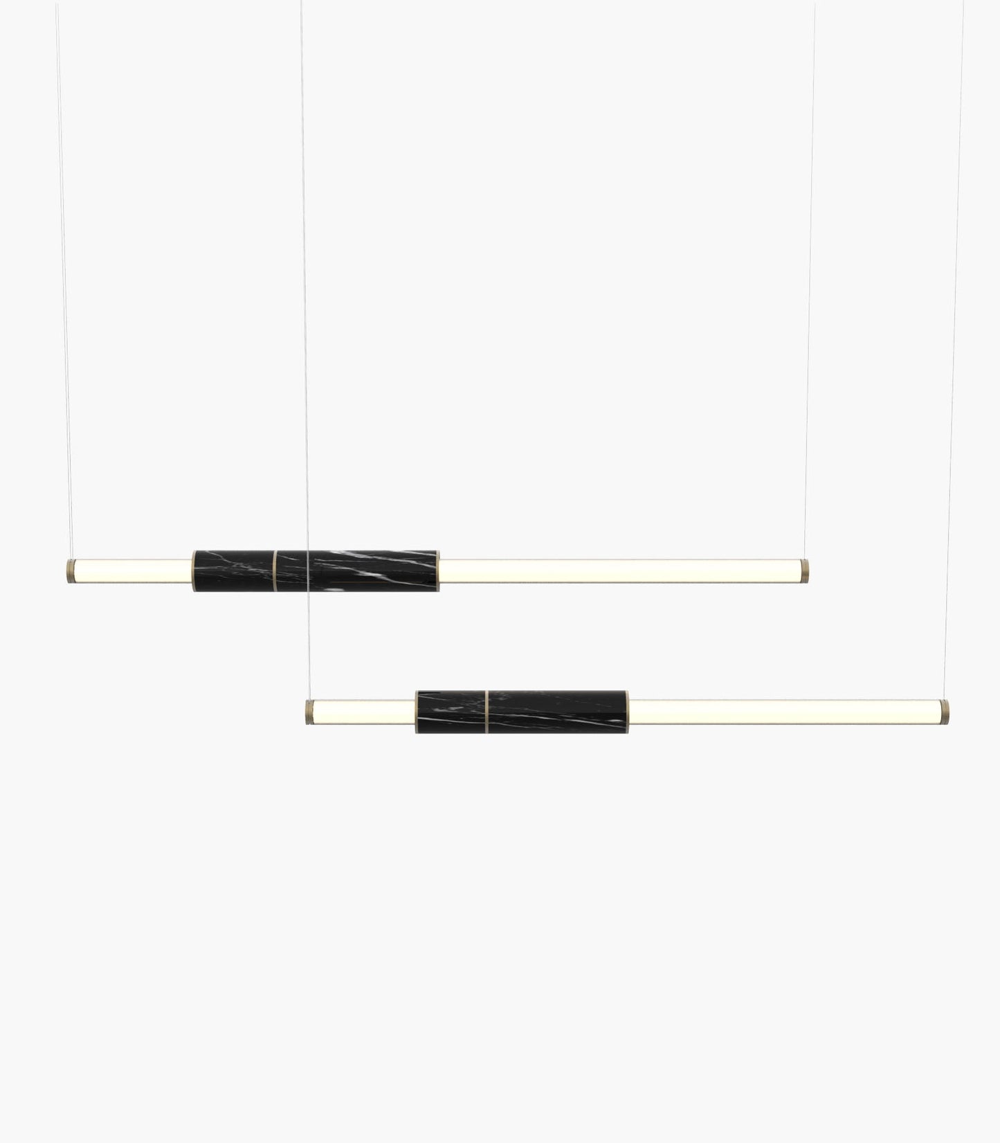 Light Pipe S58-10 Pendant Light Black Burnished Brass