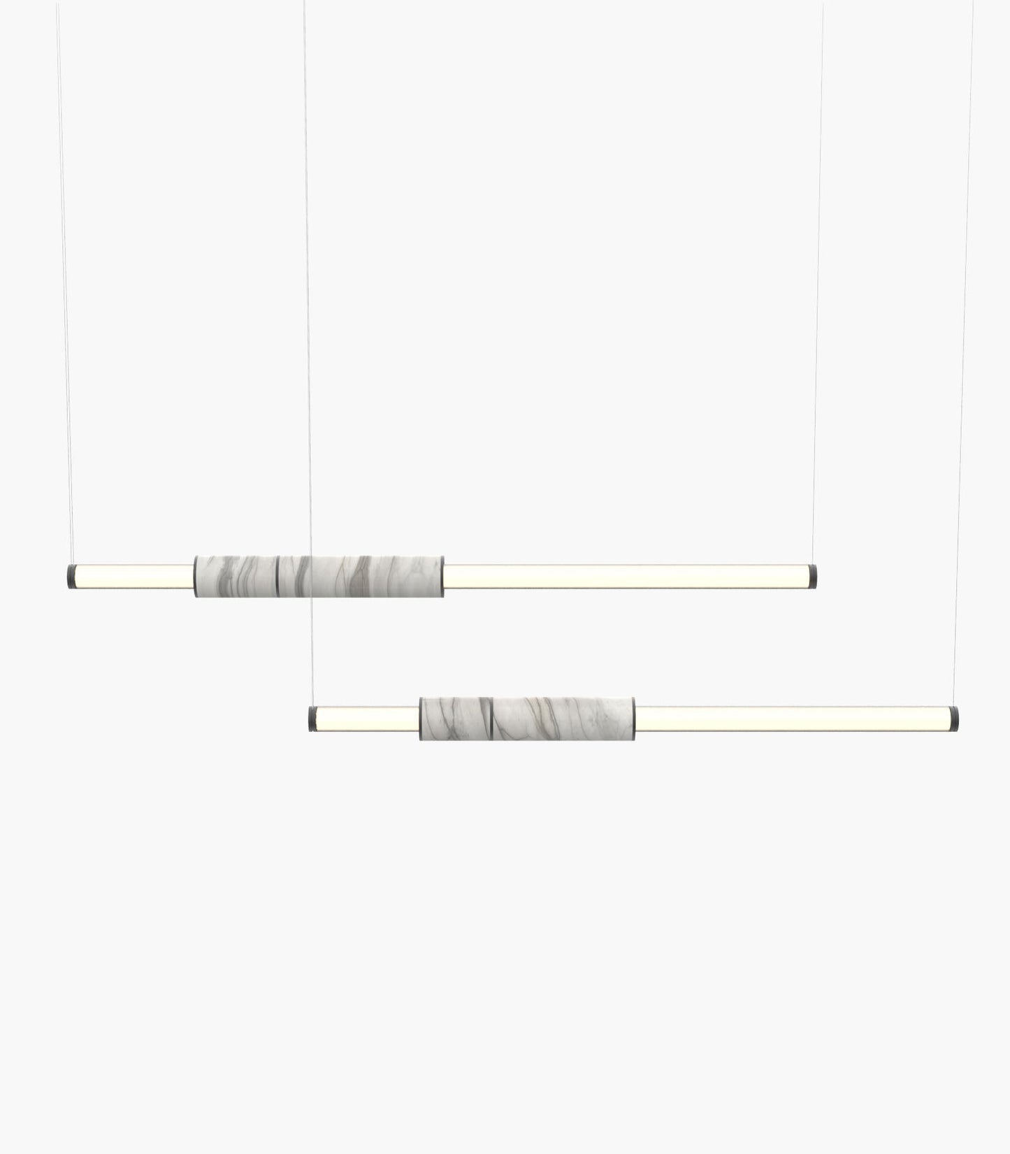Light Pipe S58-10 Pendant Light White Black Anodised