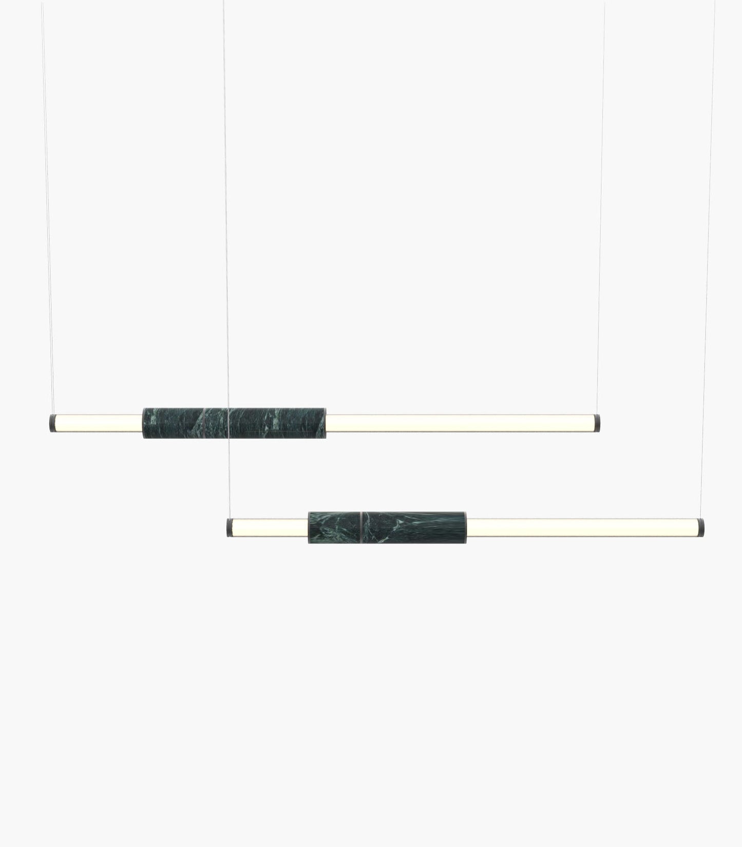 Light Pipe S58-10 Pendant Light Green Black Anodised