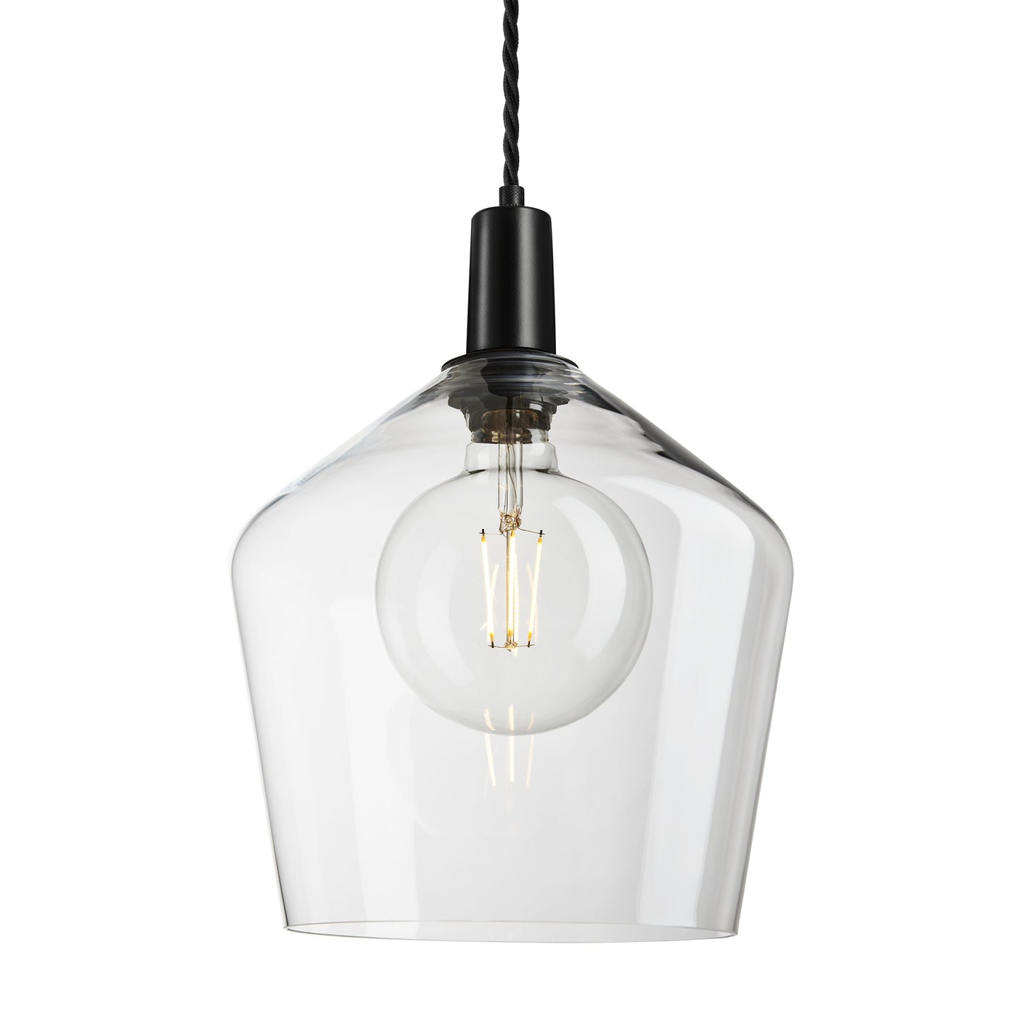 Sleek Glass Schoolhouse Pendant - 10 Inch , Product Shot