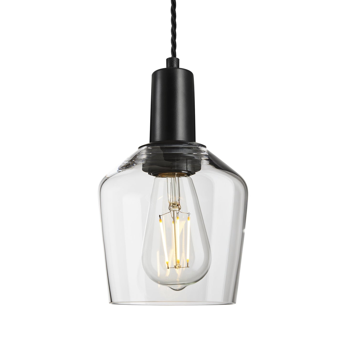 Sleek Glass Schoolhouse Pendant - 5.5 Inch , Product Shot