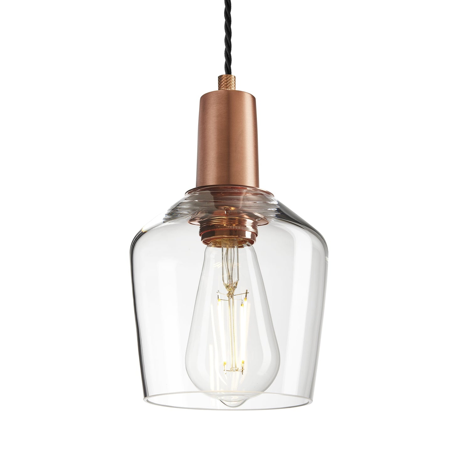Sleek Glass Schoolhouse Pendant - 5.5 Inch , Product Shot