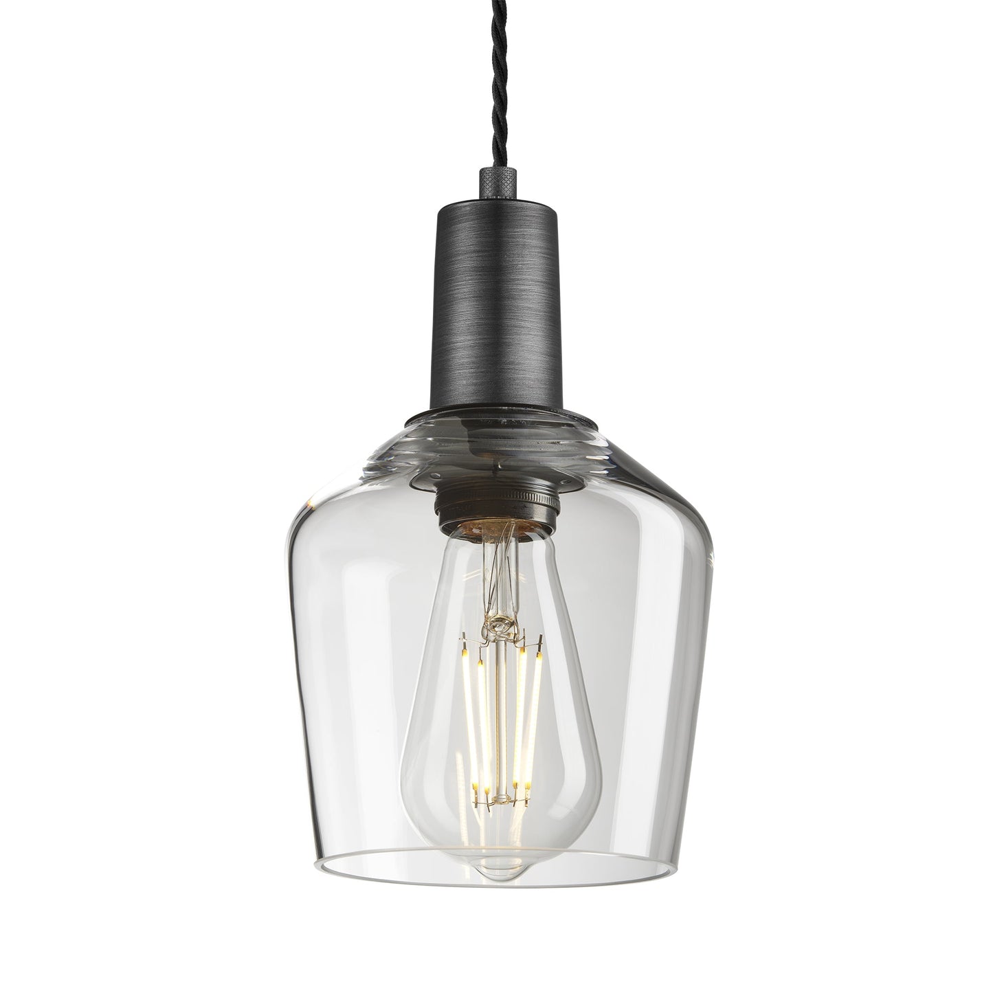 Sleek Glass Schoolhouse Pendant - 5.5 Inch , Product Shot