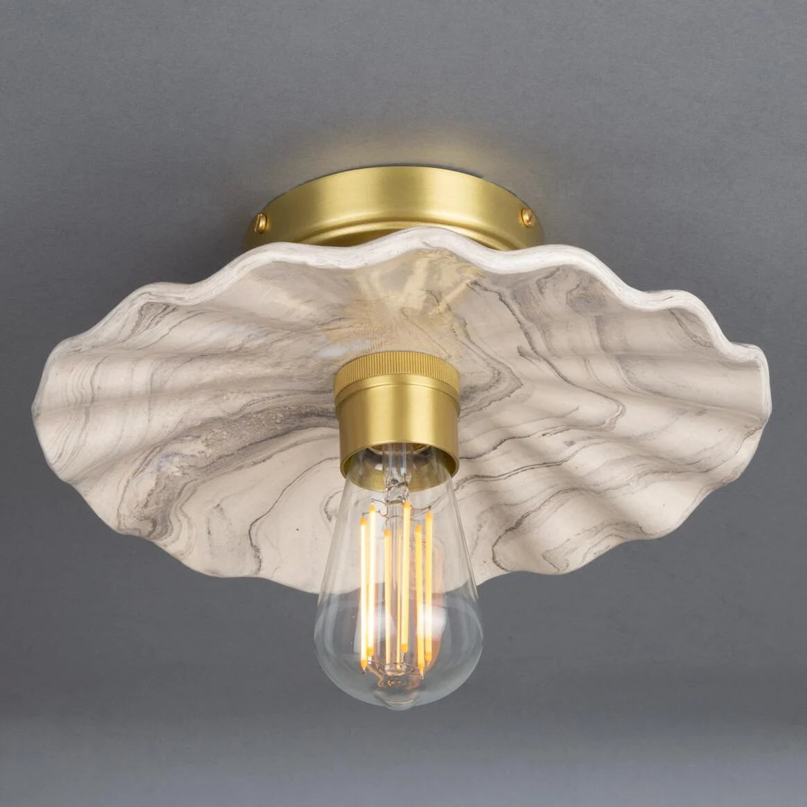 Kapok Marbled Ceramic Ceiling Light 27cm