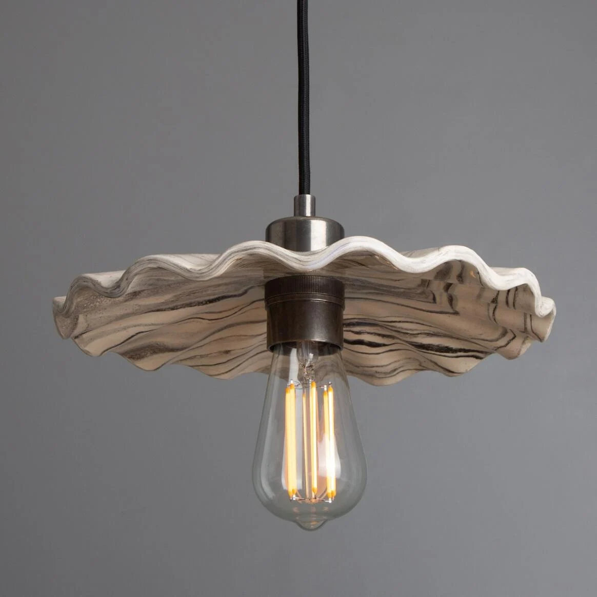 Kapok Marbled Ceramic Pendant Light 27cm