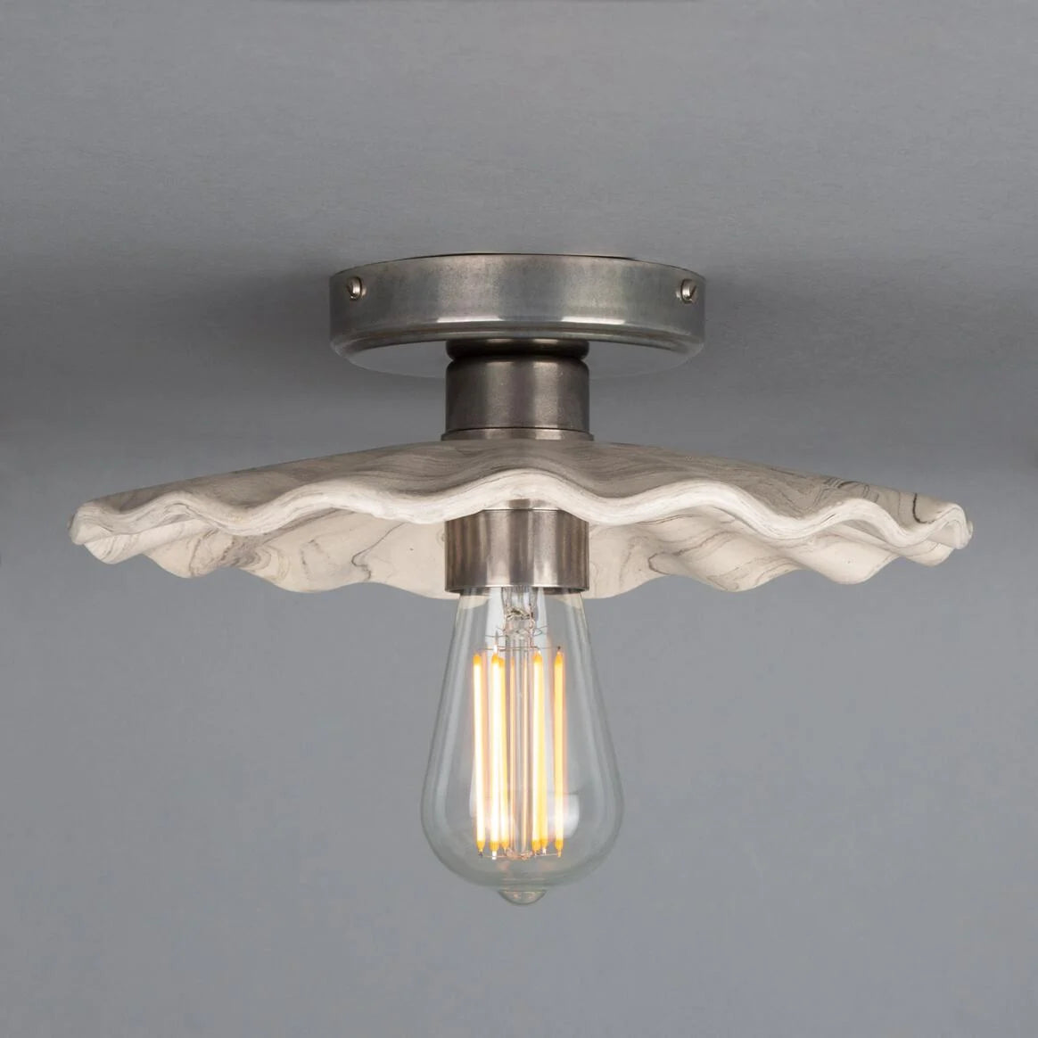 Kapok Marbled Ceramic Ceiling Light 27cm