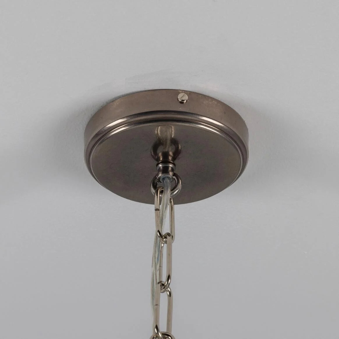 Kauri Organic Ceramic Dome Pendant Light 37cm, Red Iron