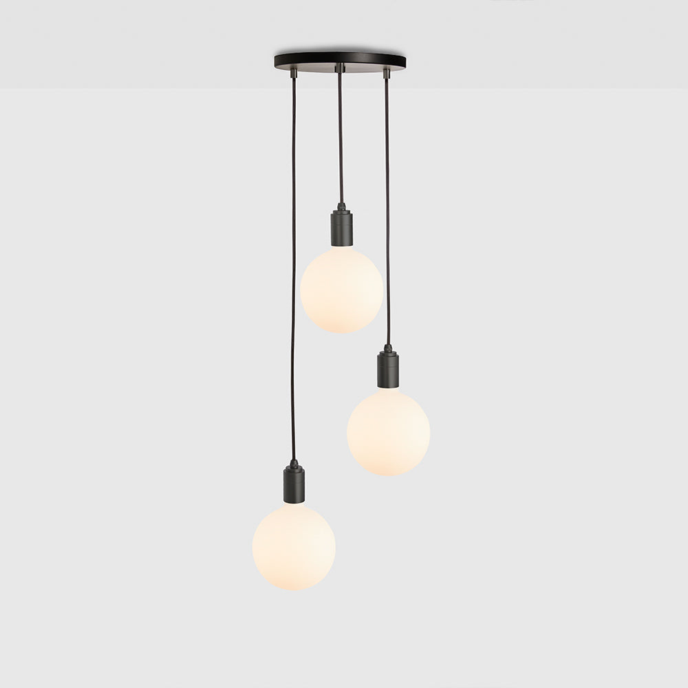 Tala Triple Ceiling Light Black Graphite Sphere IV Still 6