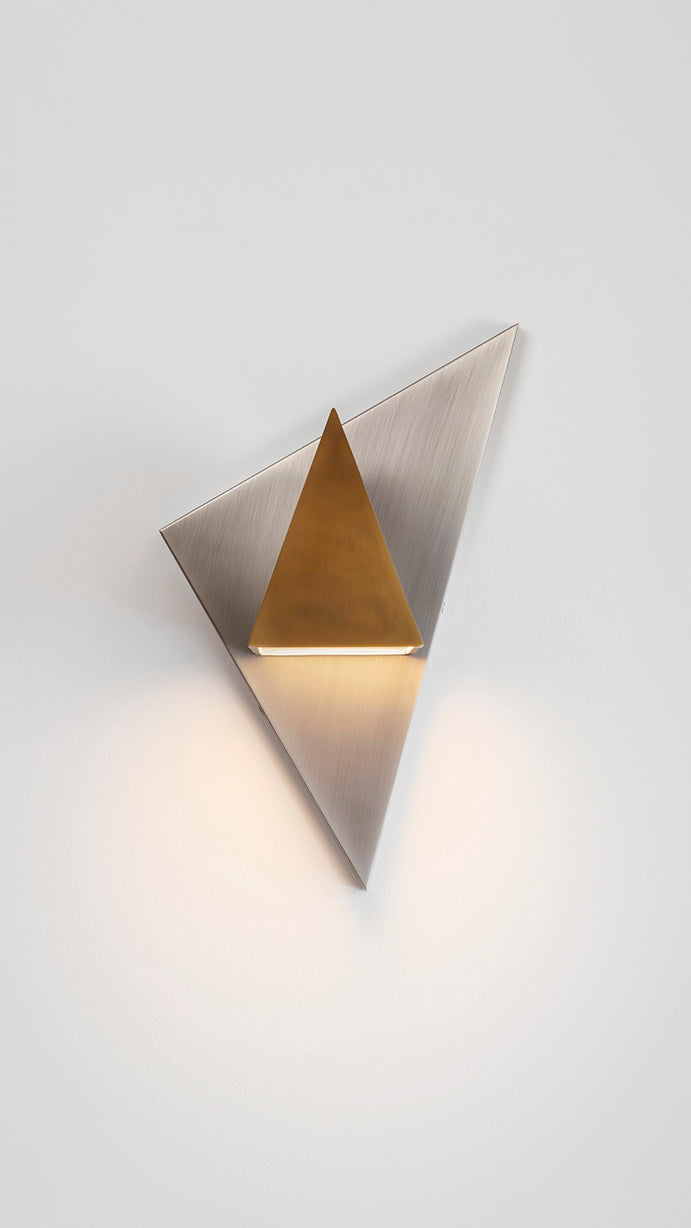 Triangular Prism II Wall Light- Side View