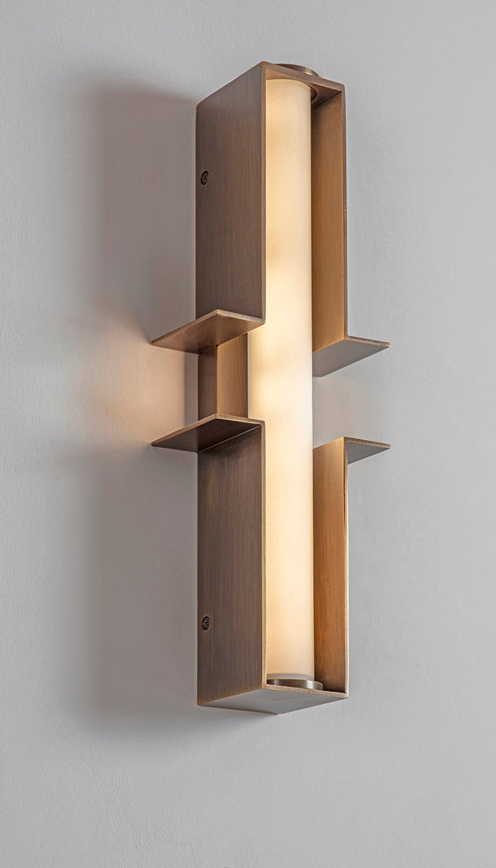 Junction Wall Light, close up side view on.