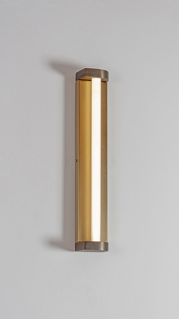 Rounded Corner Wall Light, side view on.