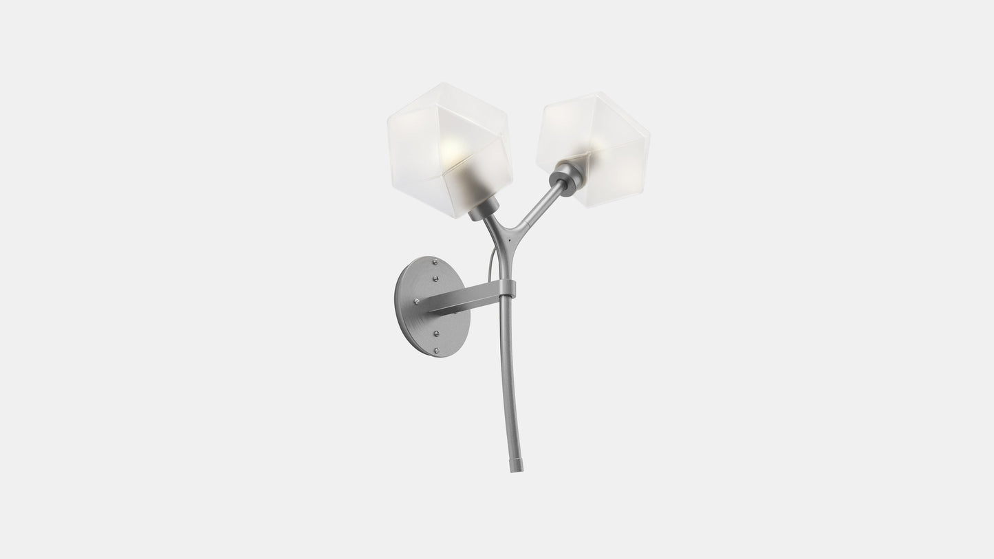 Welles Double Sconce MG Nickel
