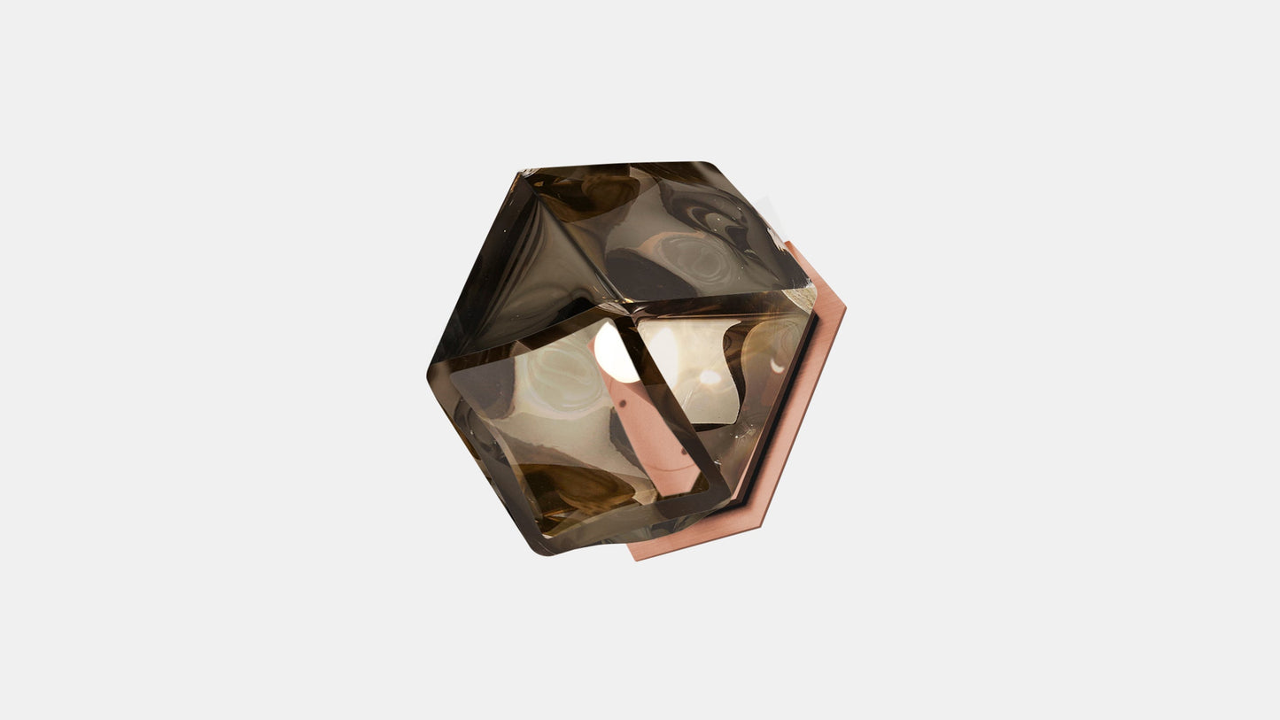 Welles Flushmount Sconce Copper Smoked