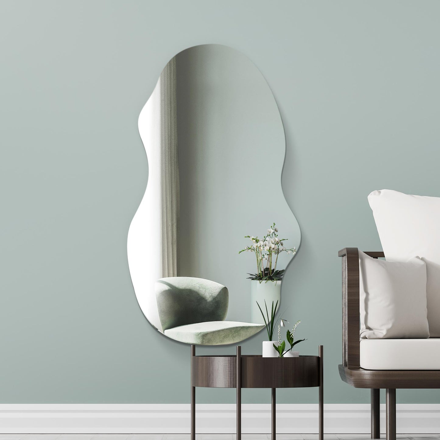 Lacuna Frameless Wall Mirror for Ponds 47" x 21" (120CM x 54CM)-9