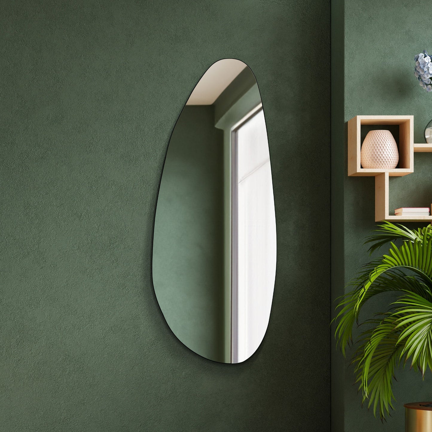 Lacuna Frameless Wall Mirror for Ponds - 55" x 23" (140x58CM)-5