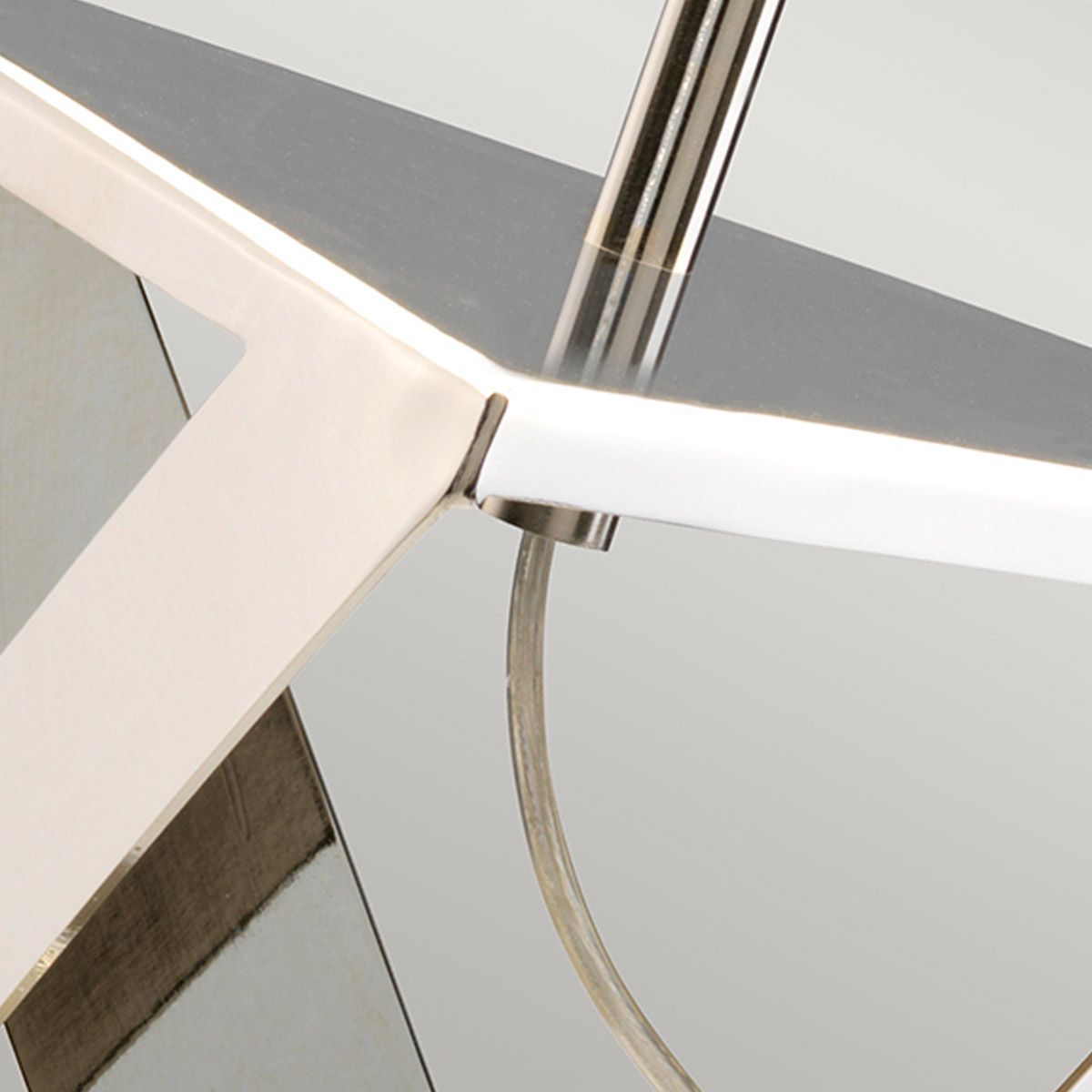 Aegeus Light Table Lamp in Polished Nickel with Silver Shade