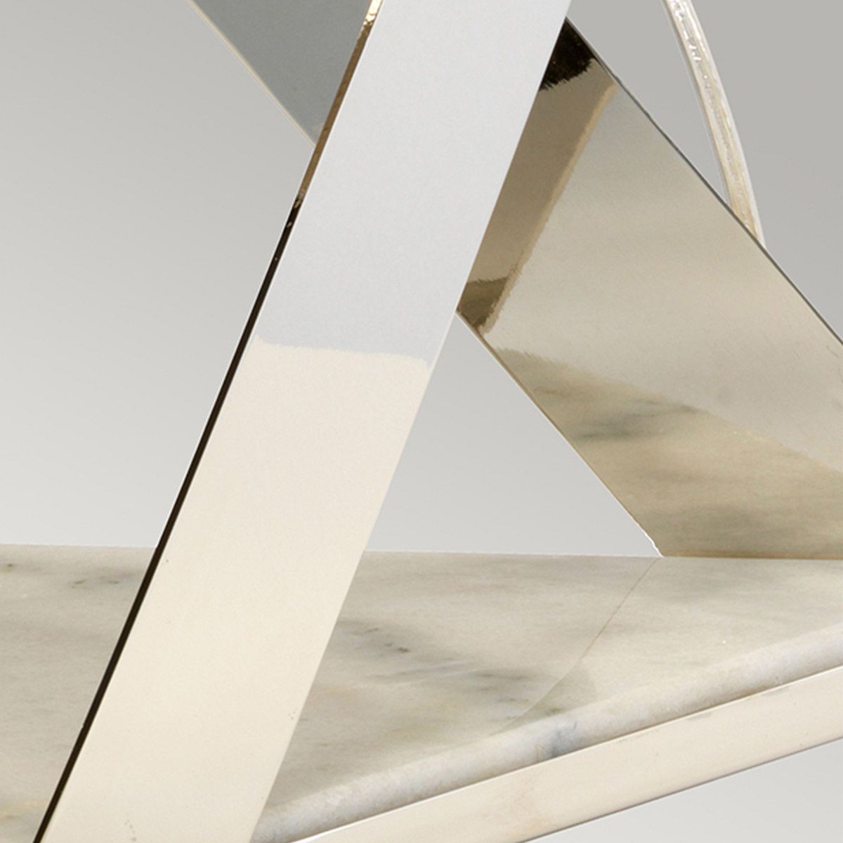 Aegeus Light Table Lamp in Polished Nickel with Silver Shade