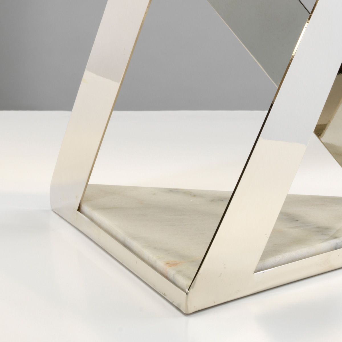Aegeus Light Table Lamp in Polished Nickel with Silver Shade