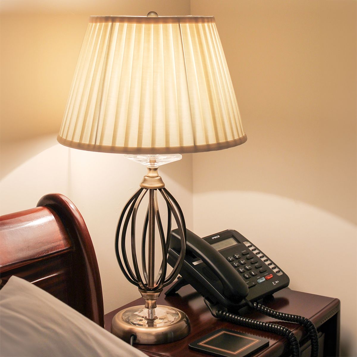 Aegean Light Table Lamp in Aged Brass with Ivory Shade